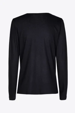 T-Shirt mit drapiertem Kragen