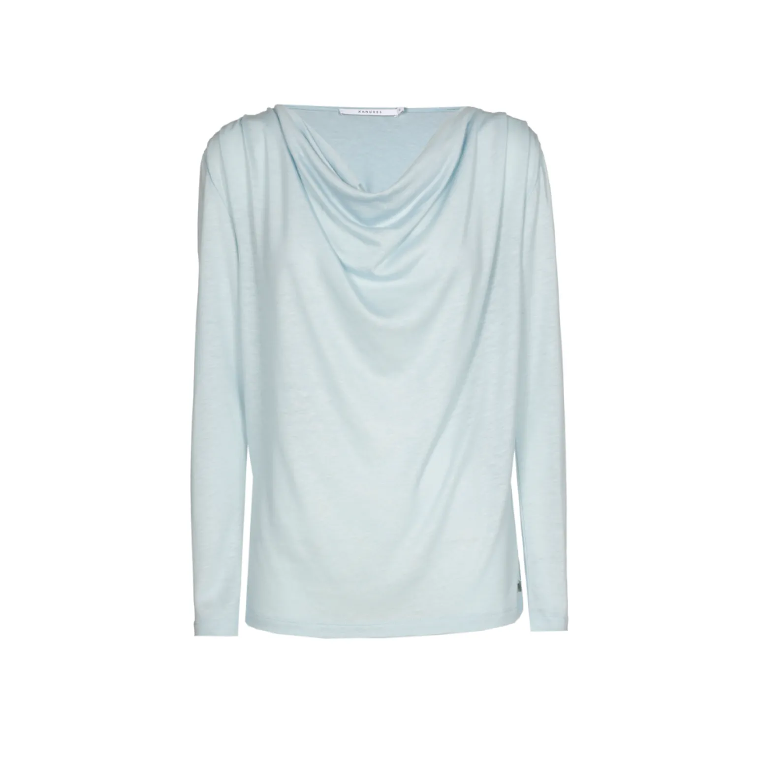 T-Shirt mit drapiertem Kragen