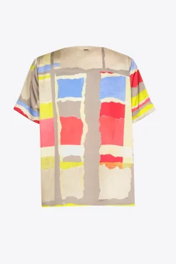 T-Shirt mit farbenfrohem Muster