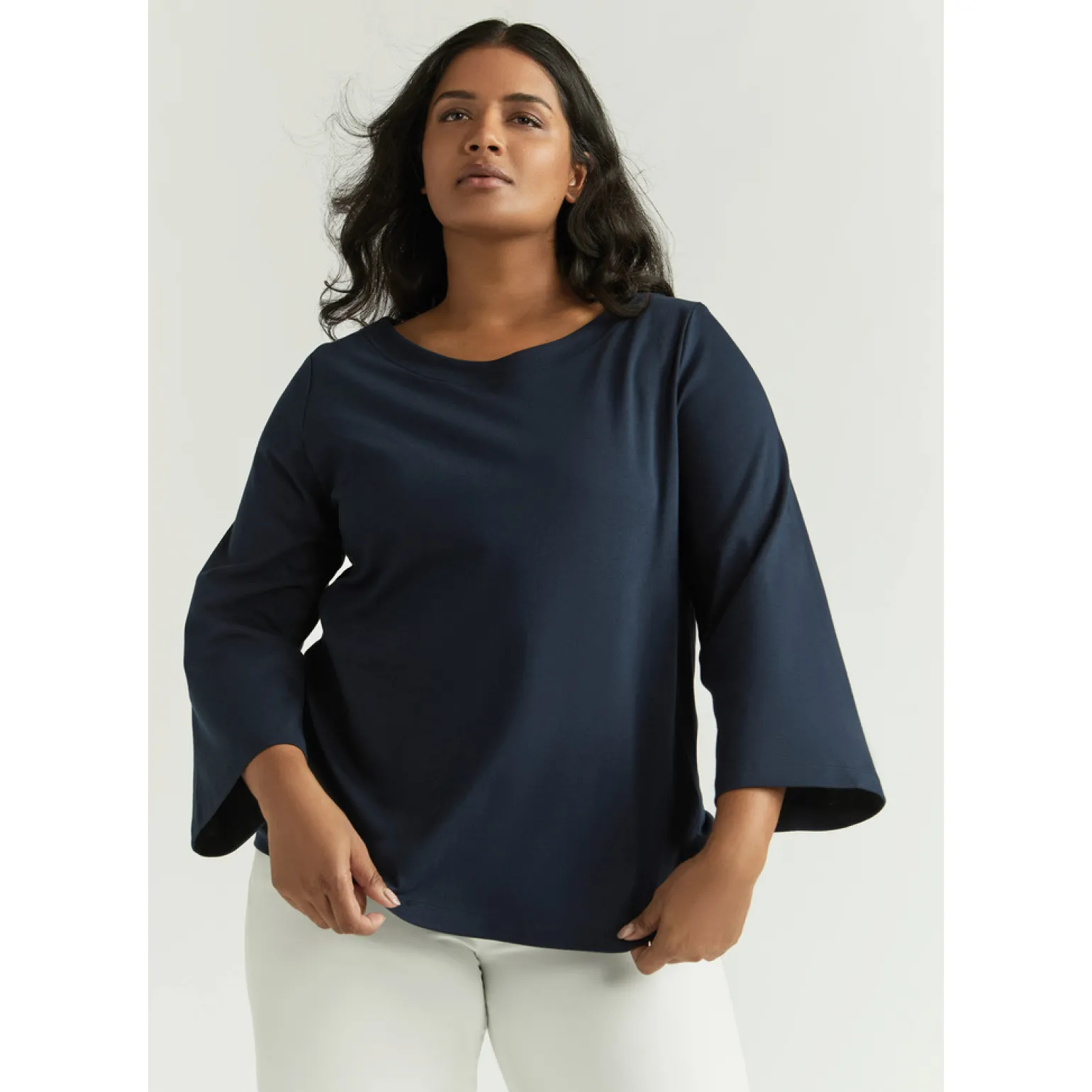 T-Shirt mit U-Boot-Ausschnitt