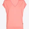 T-Shirt mit V-Ausschnitt aus Jerseystoff