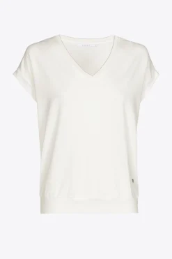 T-Shirt mit V-Ausschnitt aus Jerseystoff