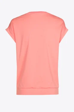 T-Shirt mit V-Ausschnitt aus Jerseystoff