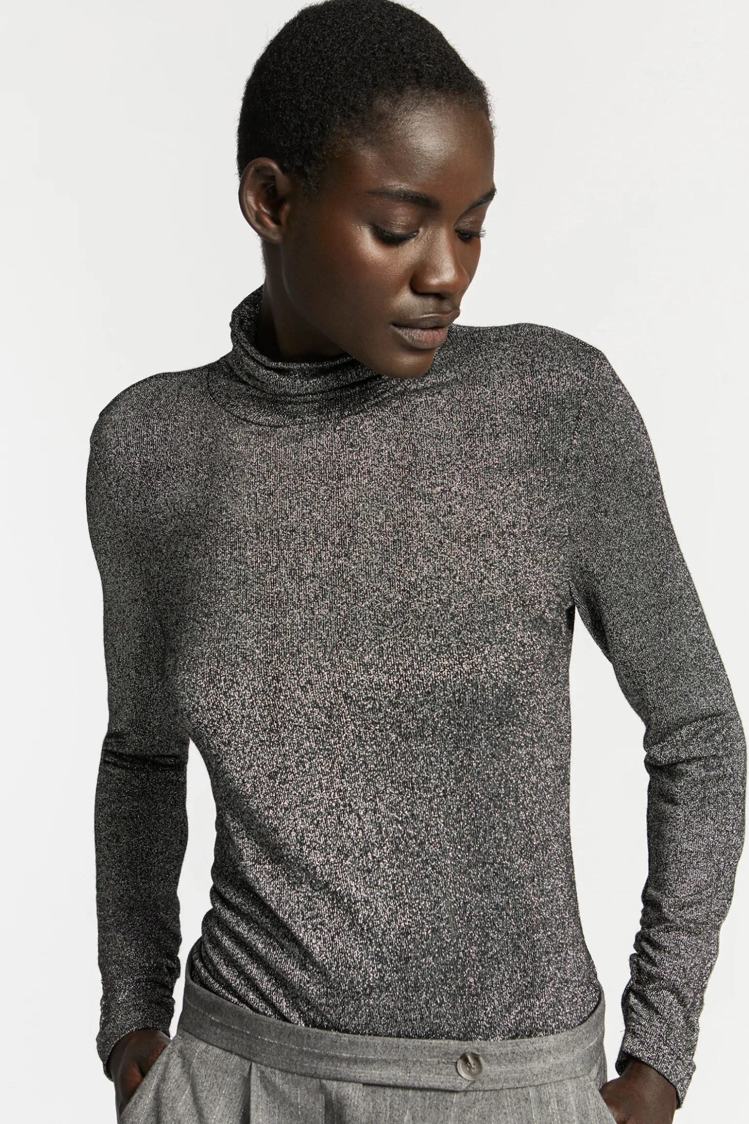 Unterziehpullover mit Lurex