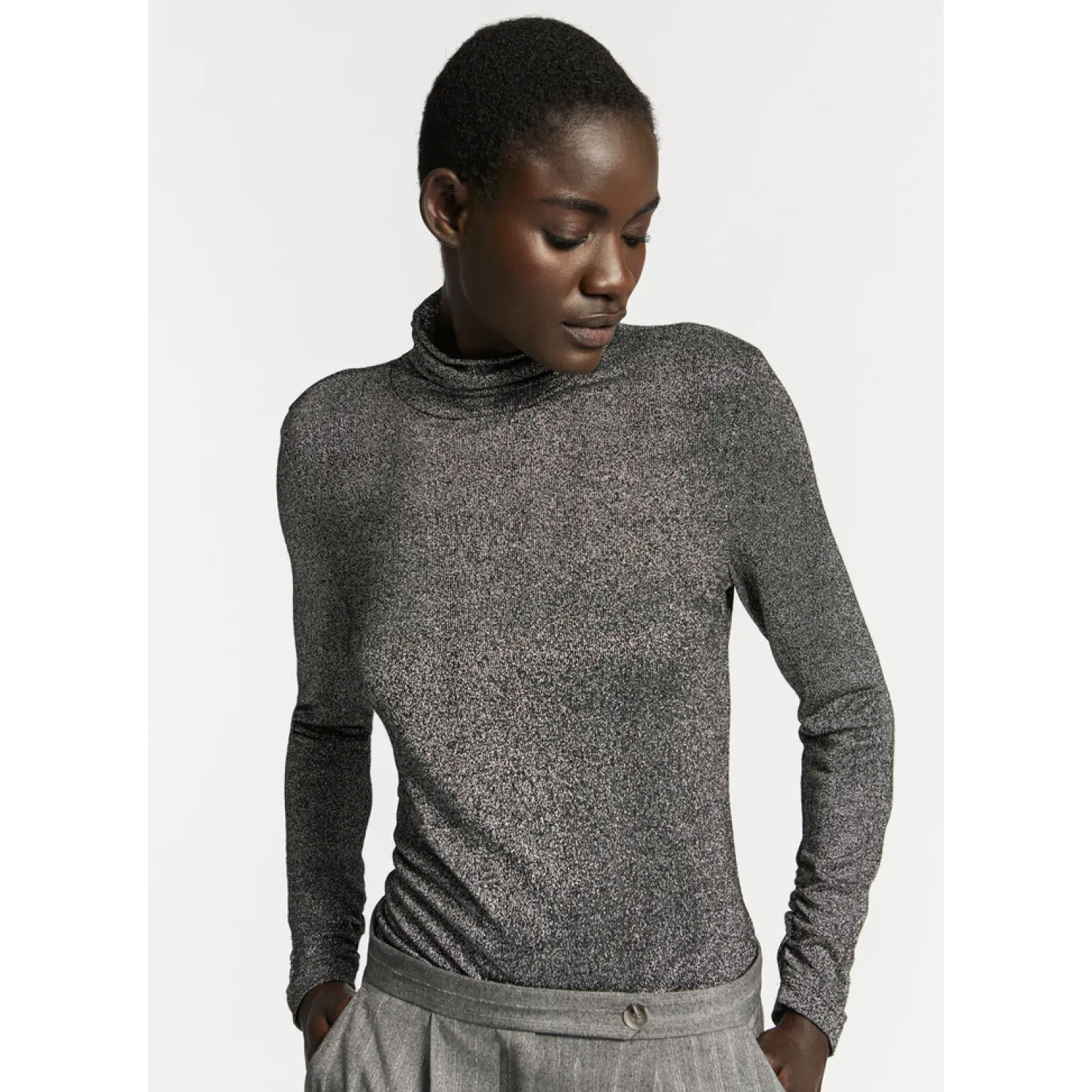 Unterziehpullover mit Lurex