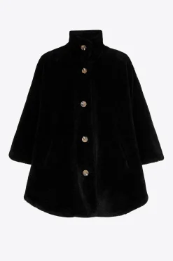Weicher Poncho aus Teddystoff