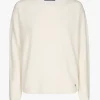 Weißer Cashmere Pullover mit Rundhalsausschnitt