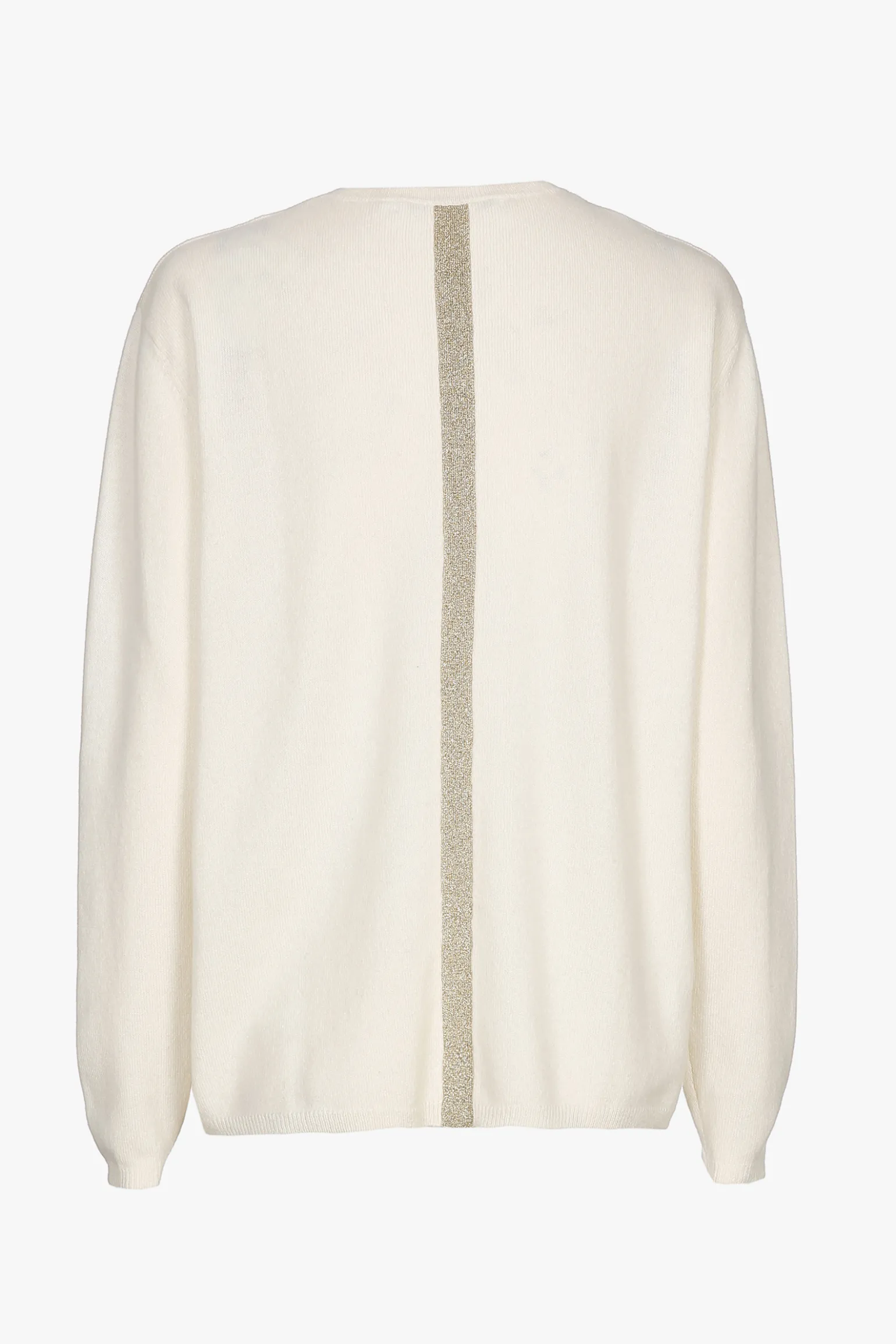 Weißer Cashmere Pullover mit V-Ausschnitt