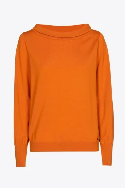 Wollpullover mit U-Boot-Ausschnitt