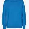 Wollpullover mit U-Boot-Ausschnitt
