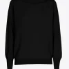 Wollpullover mit U-Boot-Ausschnitt