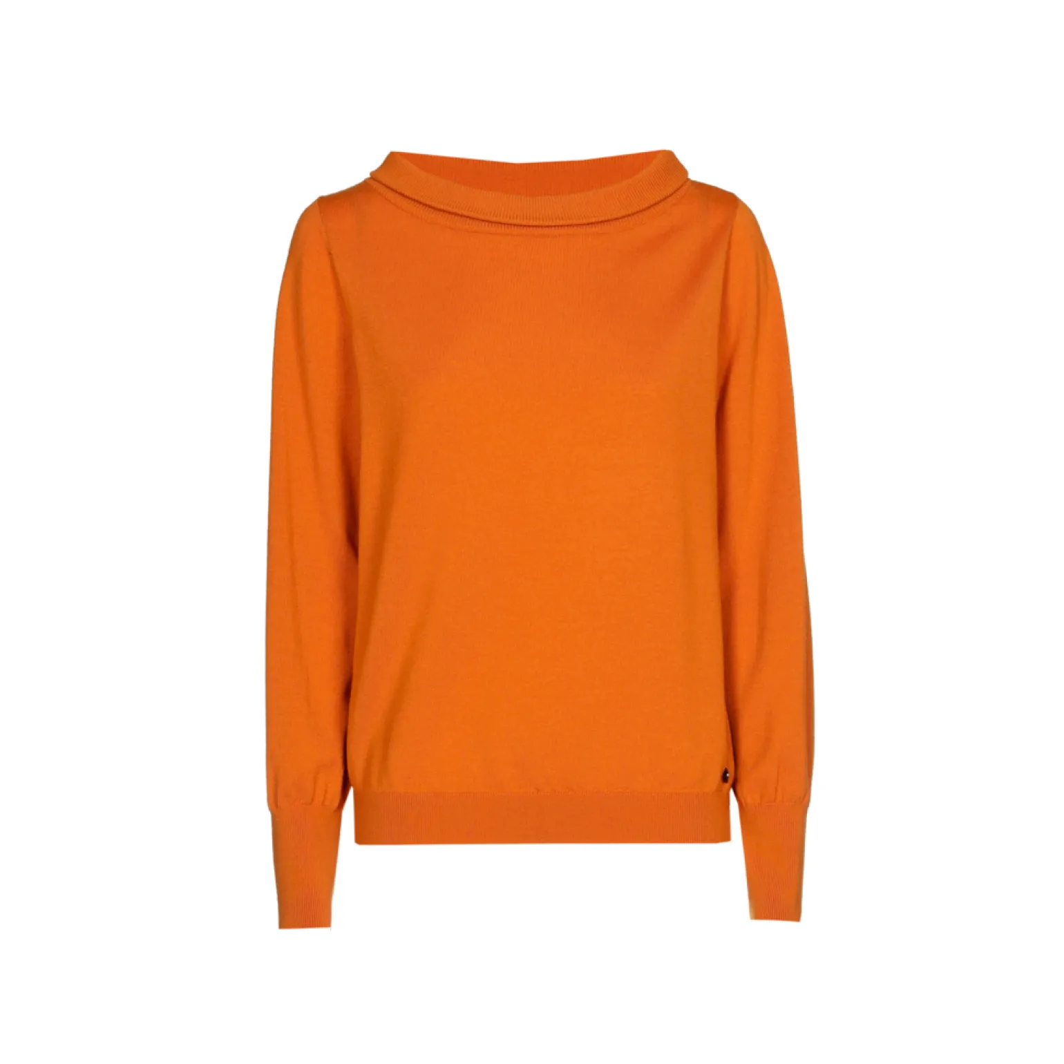 Wollpullover mit U-Boot-Ausschnitt