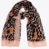 Wollschal mit Leopardenmuster