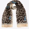 Wollschal mit Leopardenmuster