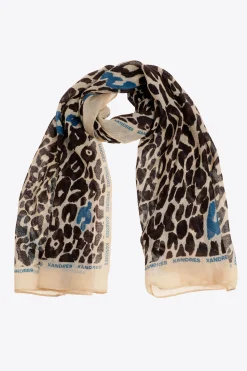 Wollschal mit Leopardenmuster