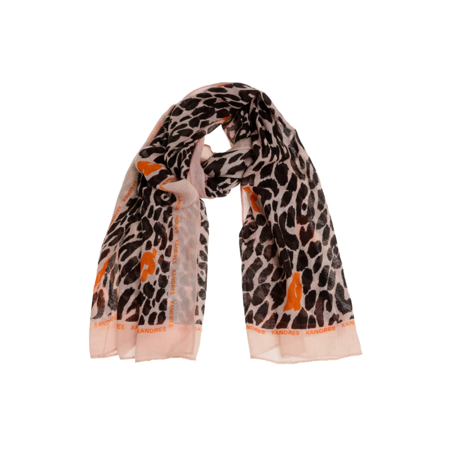 Wollschal mit Leopardenmuster
