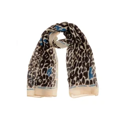 Wollschal mit Leopardenmuster